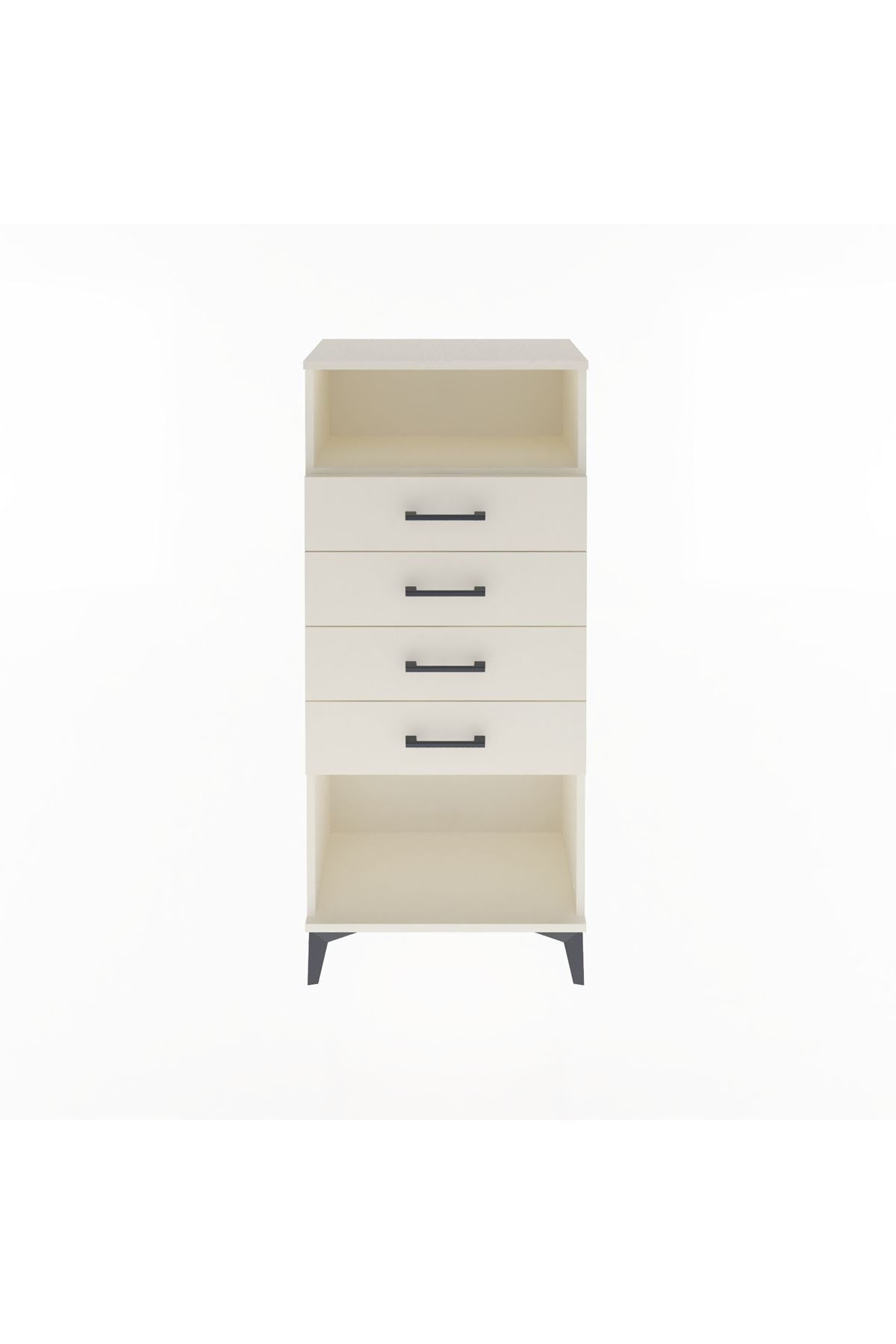 Arges Dolap Tek Raflı 4 Çekmeceli 60x30x134 - S17M056V1A
