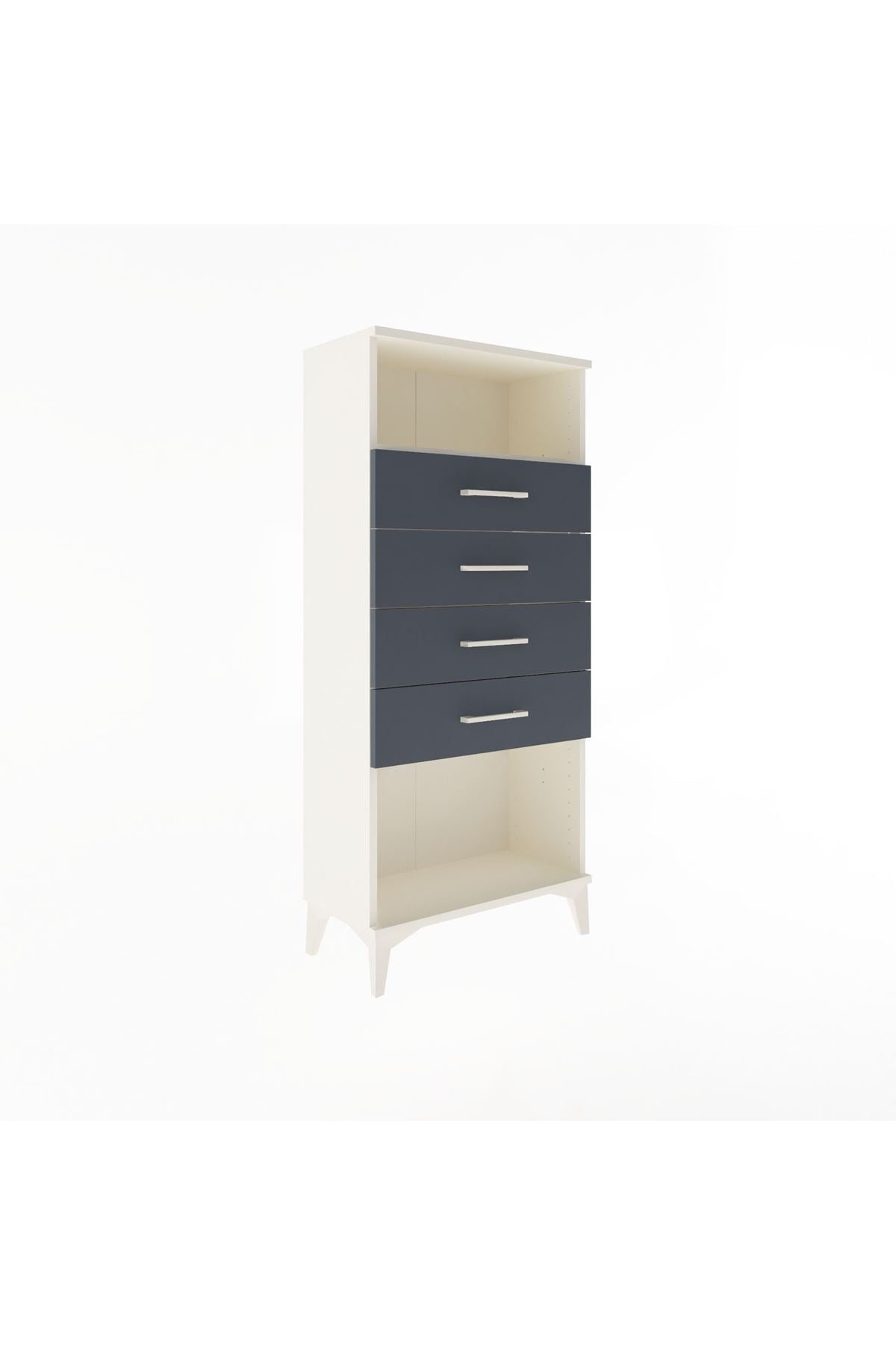 Arges Dolap Tek Raflı 4 Çekmeceli 60x30x134 - S17M056V2A