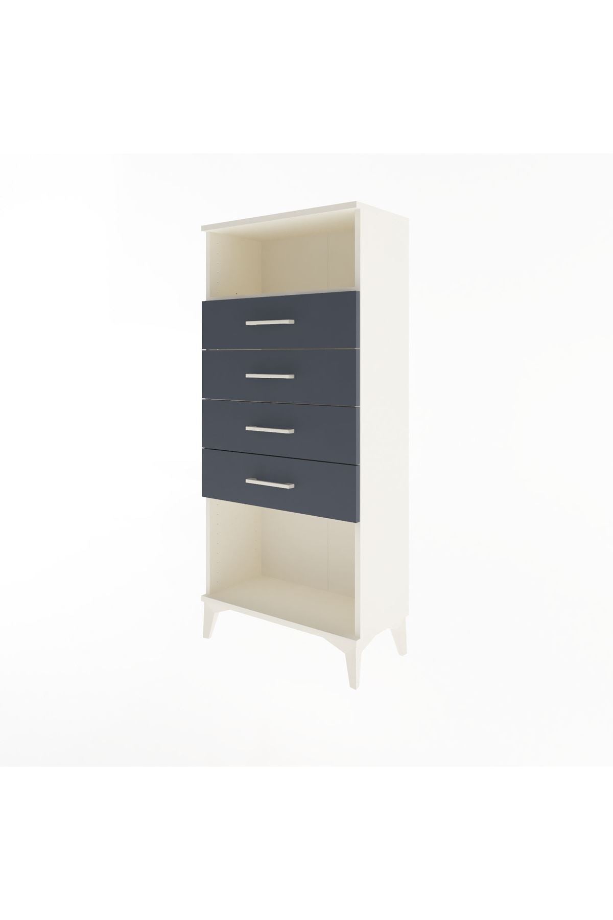 Arges Dolap Tek Raflı 4 Çekmeceli 60x30x134 - S17M056V2A