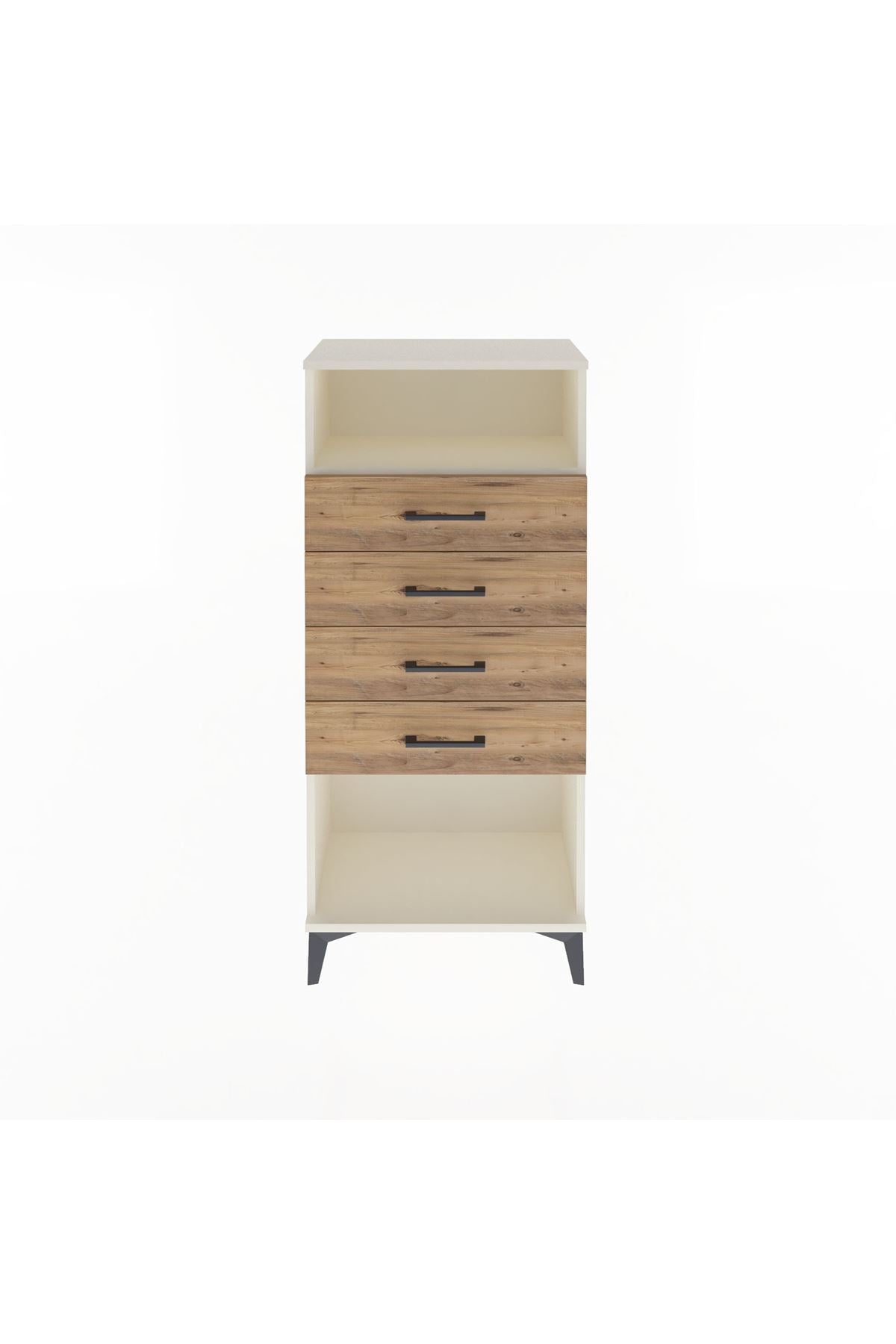 Arges Dolap Tek Raflı 4 Çekmeceli 60x30x134 - S17M056V3A