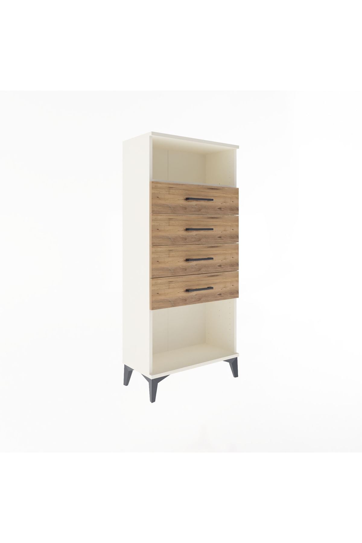Arges Dolap Tek Raflı 4 Çekmeceli 60x30x134 - S17M056V3A
