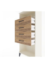Arges Dolap Tek Raflı 4 Çekmeceli 60x30x134 - S17M056V3A