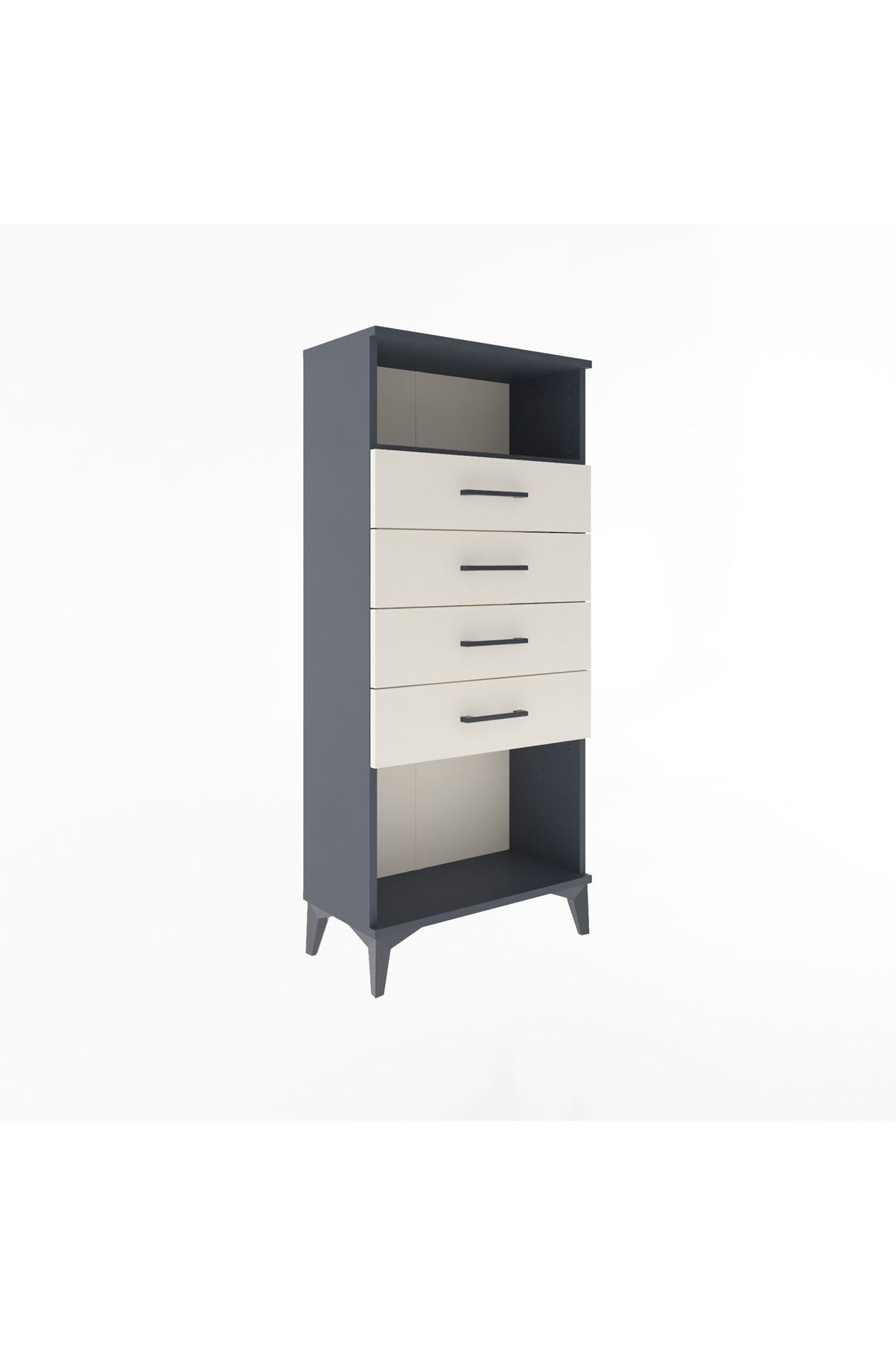 Arges Dolap Tek Raflı 4 Çekmeceli 60x30x134 - S17M056V4A