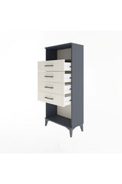 Arges Dolap Tek Raflı 4 Çekmeceli 60x30x134 - S17M056V4A
