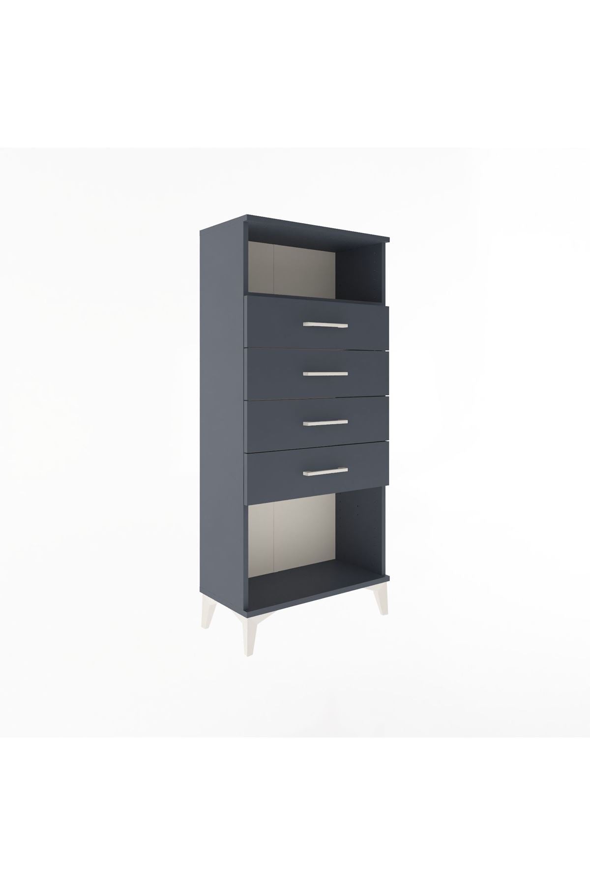 Arges Dolap Tek Raflı 4 Çekmeceli 60x30x134 - S17M056V5A