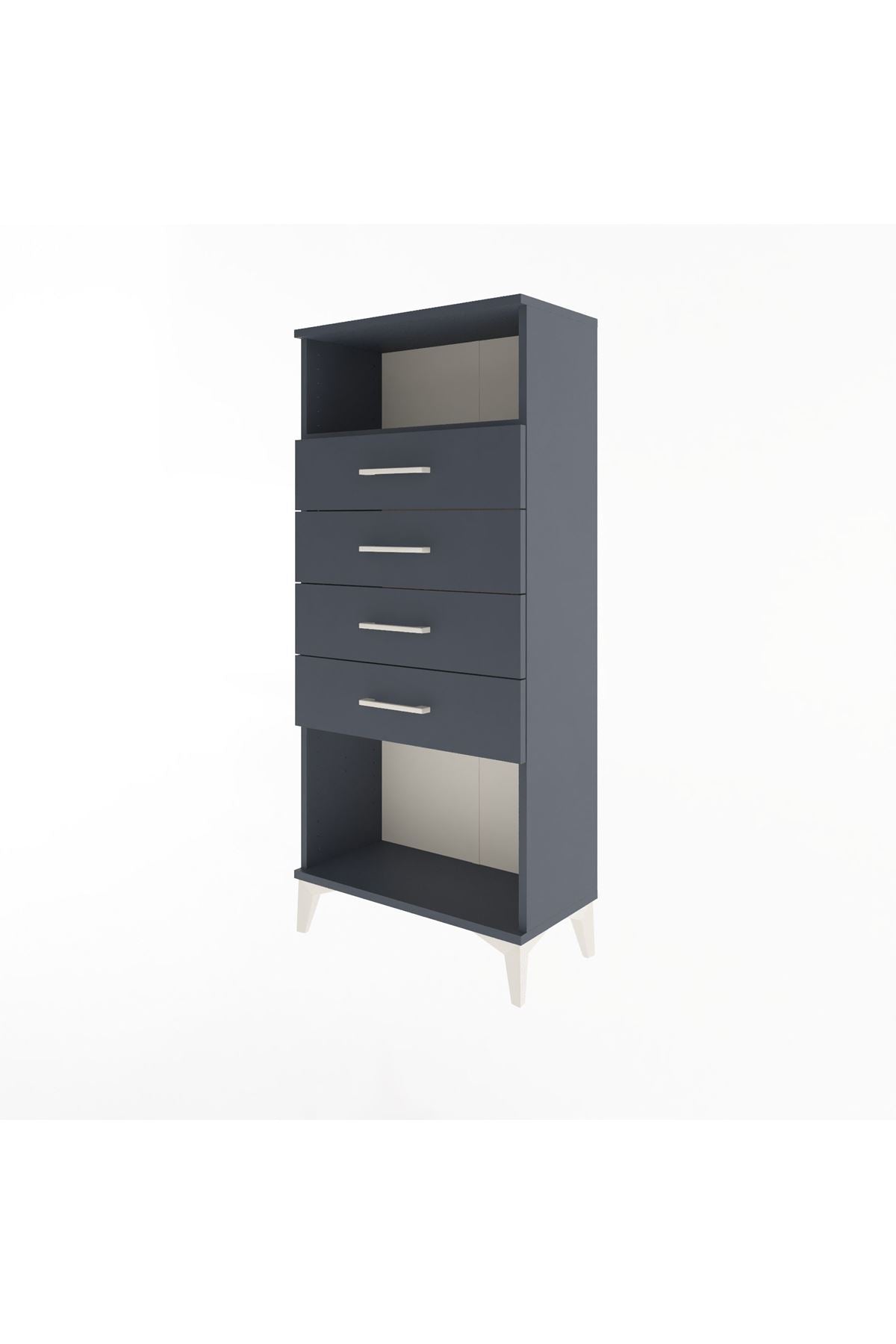 Arges Dolap Tek Raflı 4 Çekmeceli 60x30x134 - S17M056V5A