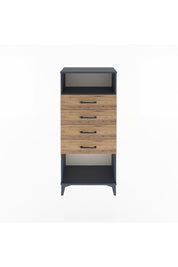 Arges Dolap Tek Raflı 4 Çekmeceli 60x30x134 - S17M056V6A