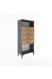 Arges Dolap Tek Raflı 4 Çekmeceli 60x30x134 - S17M056V6A
