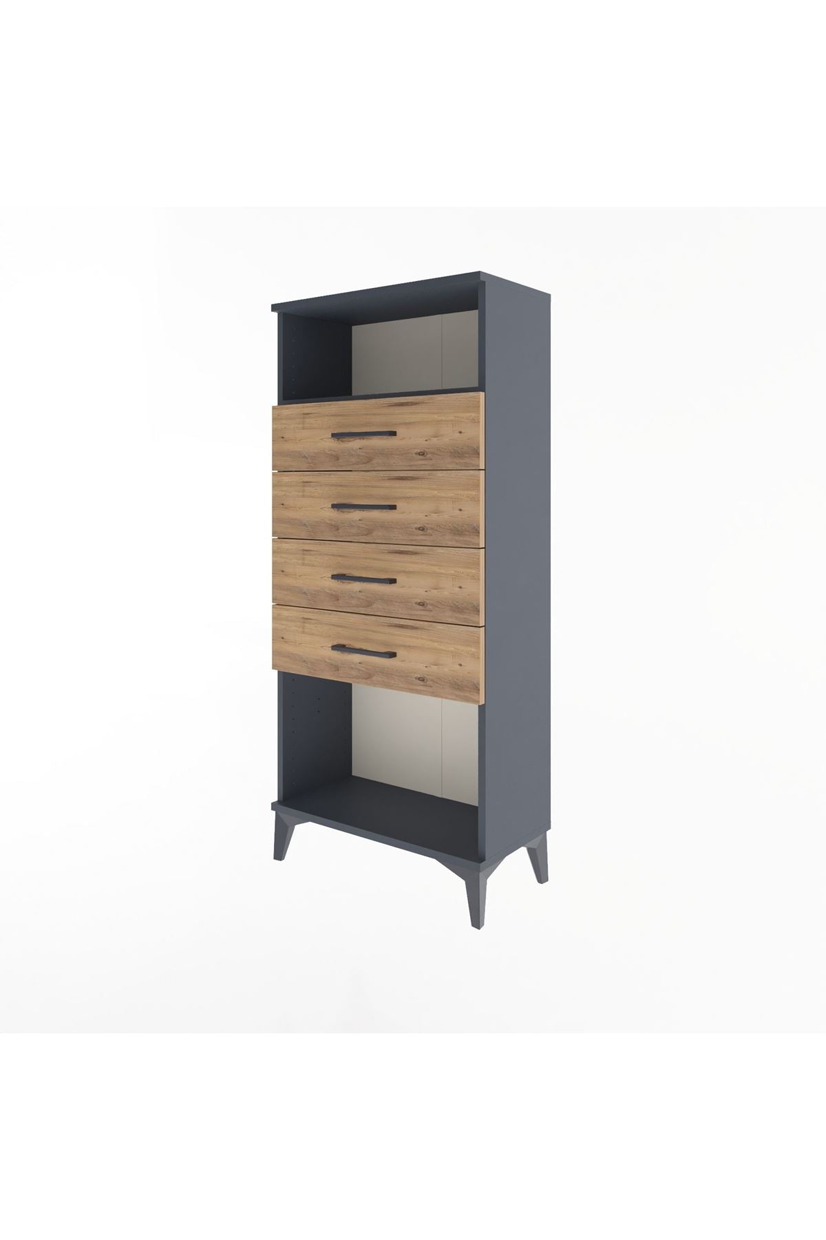 Arges Dolap Tek Raflı 4 Çekmeceli 60x30x134 - S17M056V6A