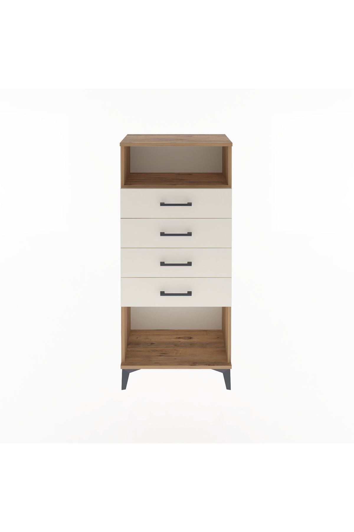 Arges Dolap Tek Raflı 4 Çekmeceli 60x30x134 - S17M056V7A