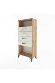 Arges Dolap Tek Raflı 4 Çekmeceli 60x30x134 - S17M056V7A