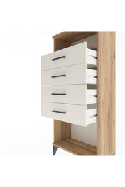 Arges Dolap Tek Raflı 4 Çekmeceli 60x30x134 - S17M056V7A