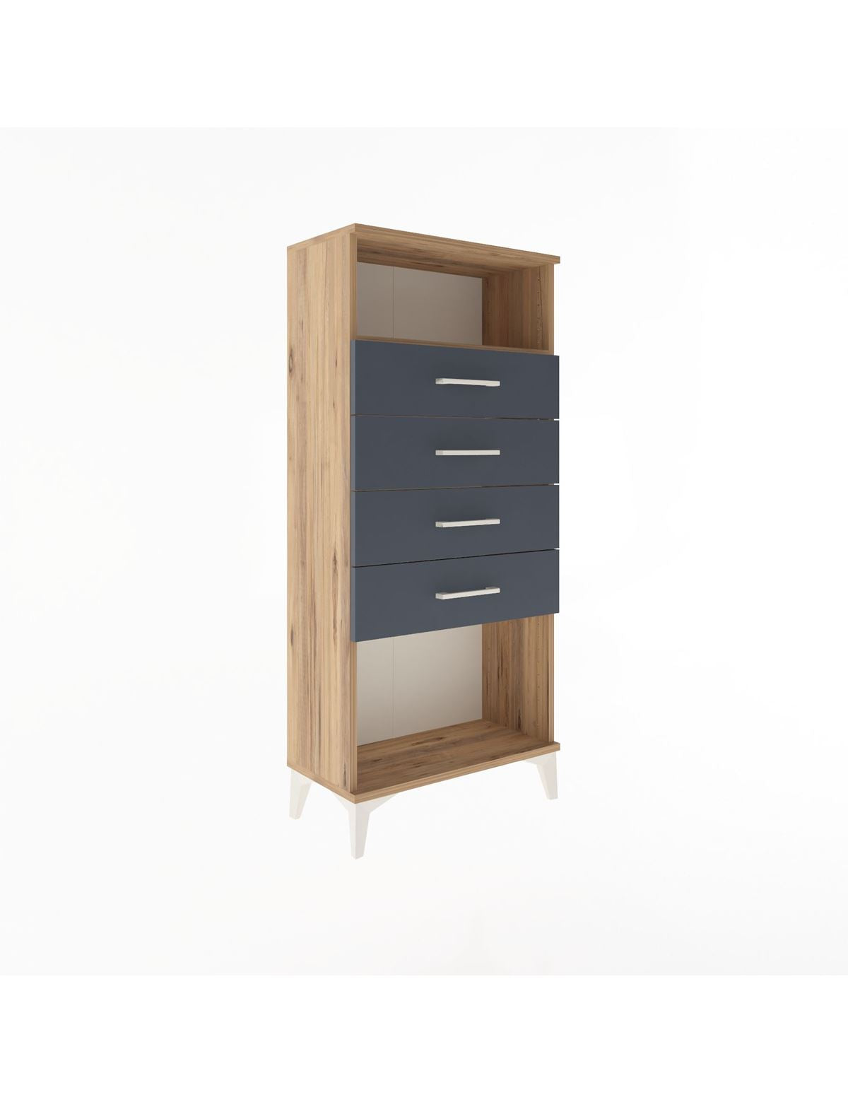 Arges Dolap Tek Raflı 4 Çekmeceli 60x30x134 - S17M056V8A
