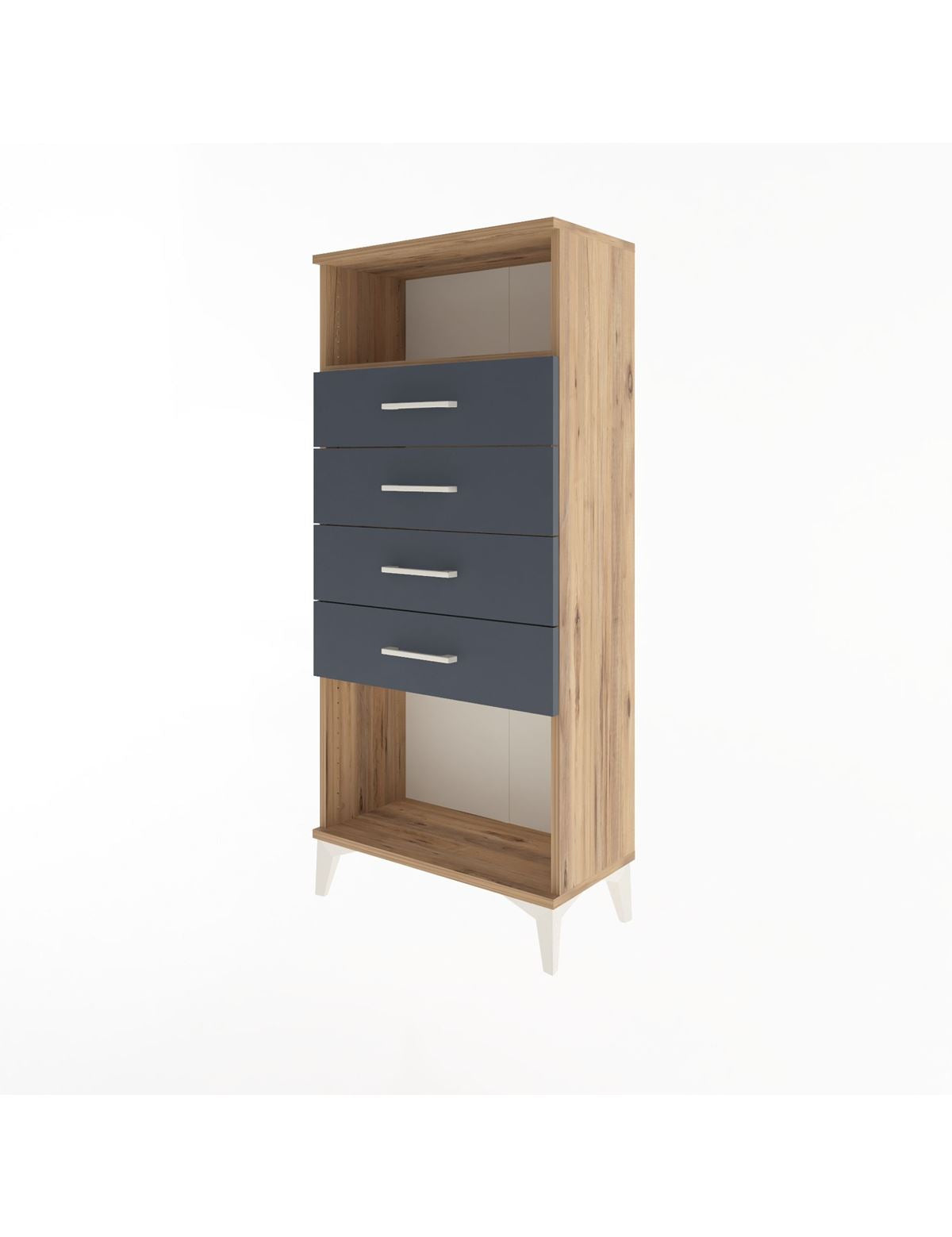 Arges Dolap Tek Raflı 4 Çekmeceli 60x30x134 - S17M056V8A
