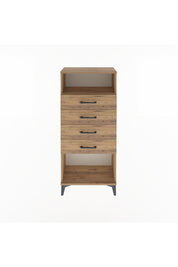 Arges Dolap Tek Raflı 4 Çekmeceli 60x30x134 - S17M056V9A
