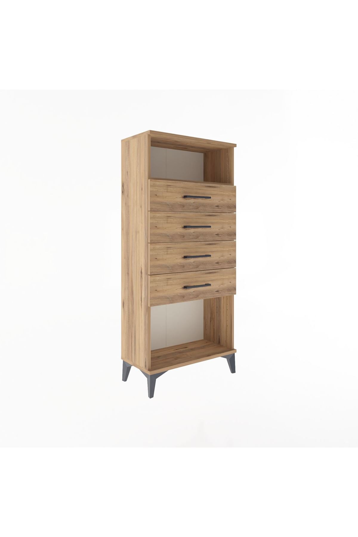 Arges Dolap Tek Raflı 4 Çekmeceli 60x30x134 - S17M056V9A