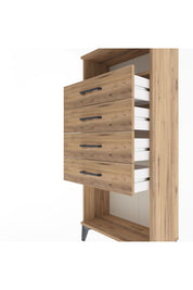Arges Dolap Tek Raflı 4 Çekmeceli 60x30x134 - S17M056V9A
