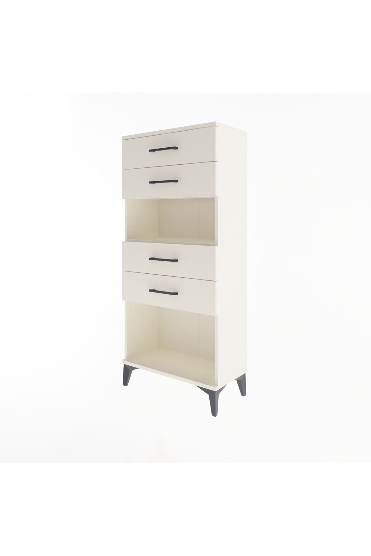 Arges Dolap Tek Raflı 4 Çekmeceli 60x30x134 - S17M057V1A