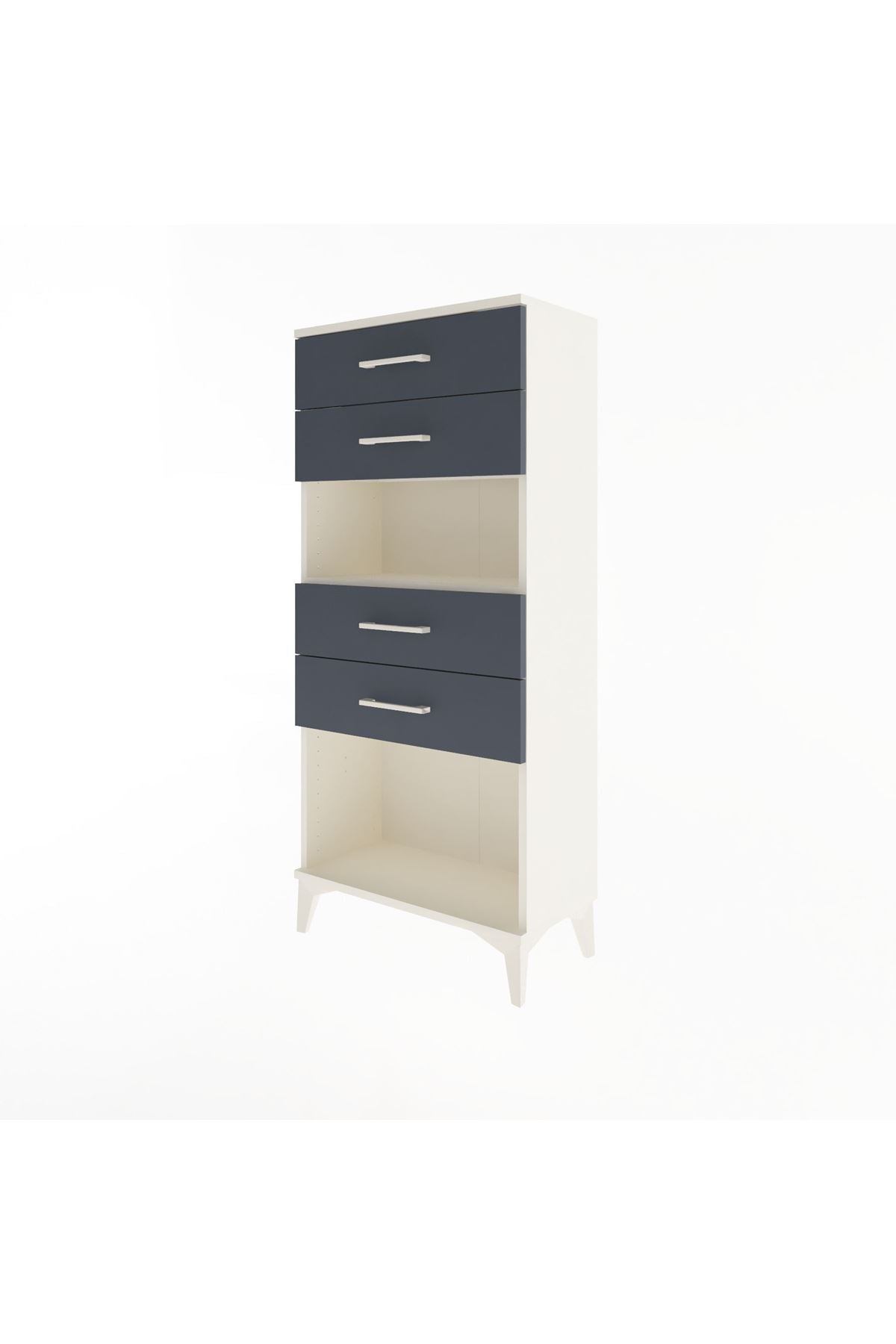 Arges Dolap Tek Raflı 4 Çekmeceli 60x30x134 - S17M057V2A