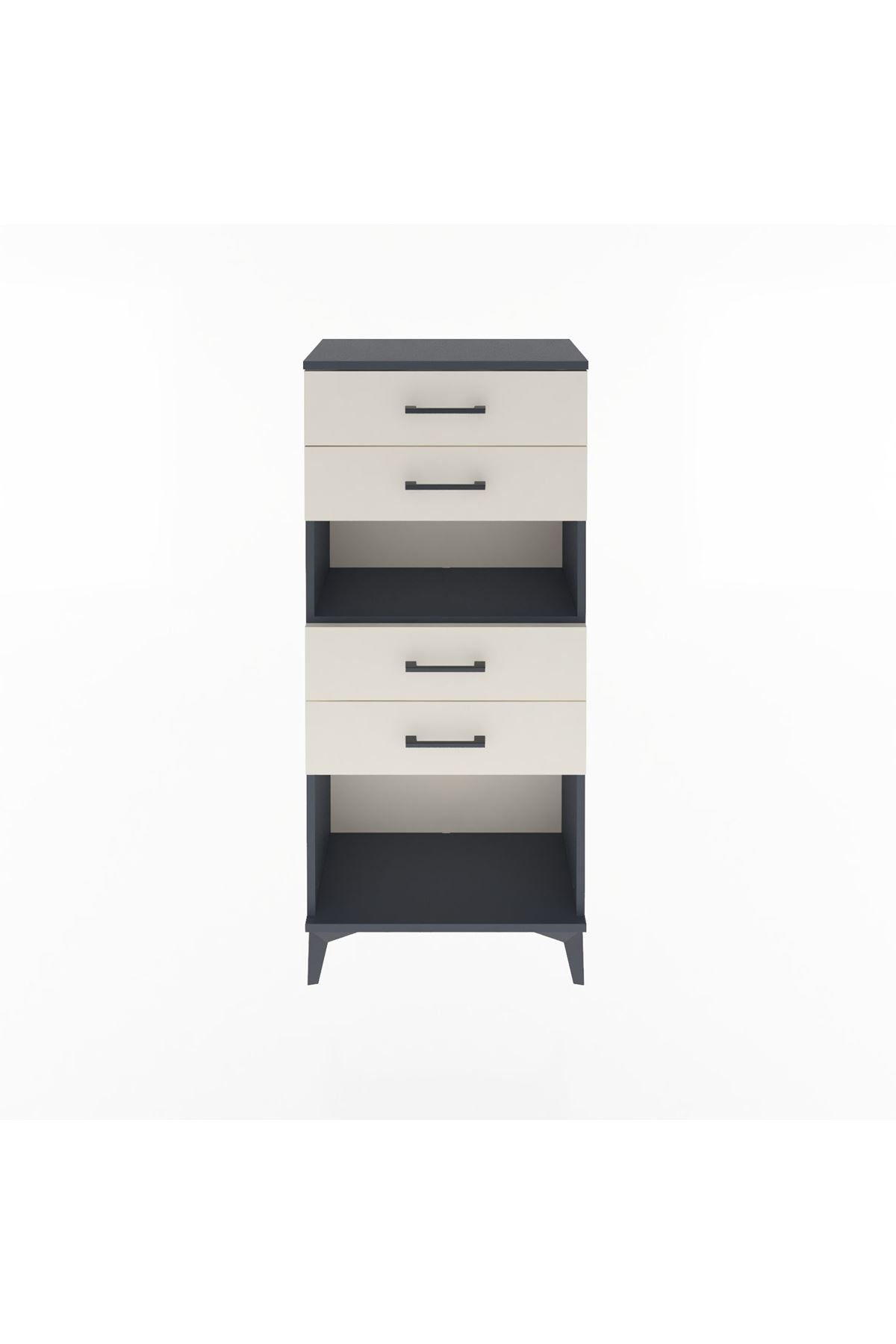Arges Dolap Tek Raflı 4 Çekmeceli 60x30x134 - S17M057V4A