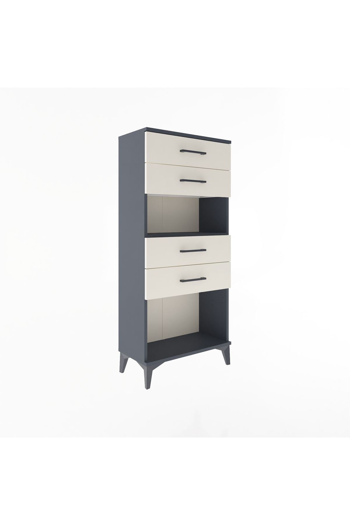 Arges Dolap Tek Raflı 4 Çekmeceli 60x30x134 - S17M057V4A