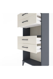 Arges Dolap Tek Raflı 4 Çekmeceli 60x30x134 - S17M057V4A