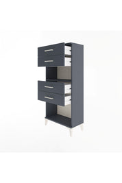 Arges Dolap Tek Raflı 4 Çekmeceli 60x30x134 - S17M057V5A
