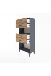 Arges Dolap Tek Raflı 4 Çekmeceli 60x30x134 - S17M057V6A