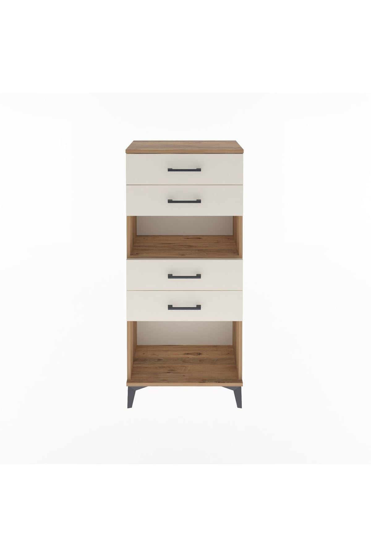 Arges Dolap Tek Raflı 4 Çekmeceli 60x30x134 - S17M057V7A