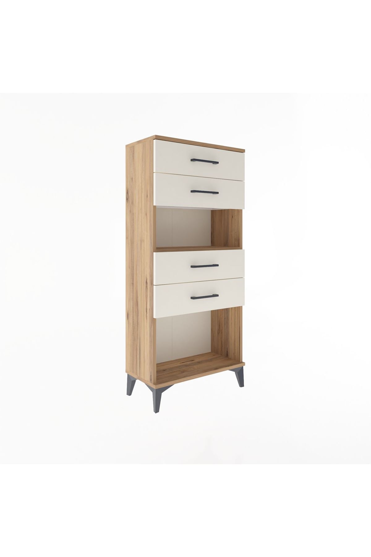 Arges Dolap Tek Raflı 4 Çekmeceli 60x30x134 - S17M057V7A