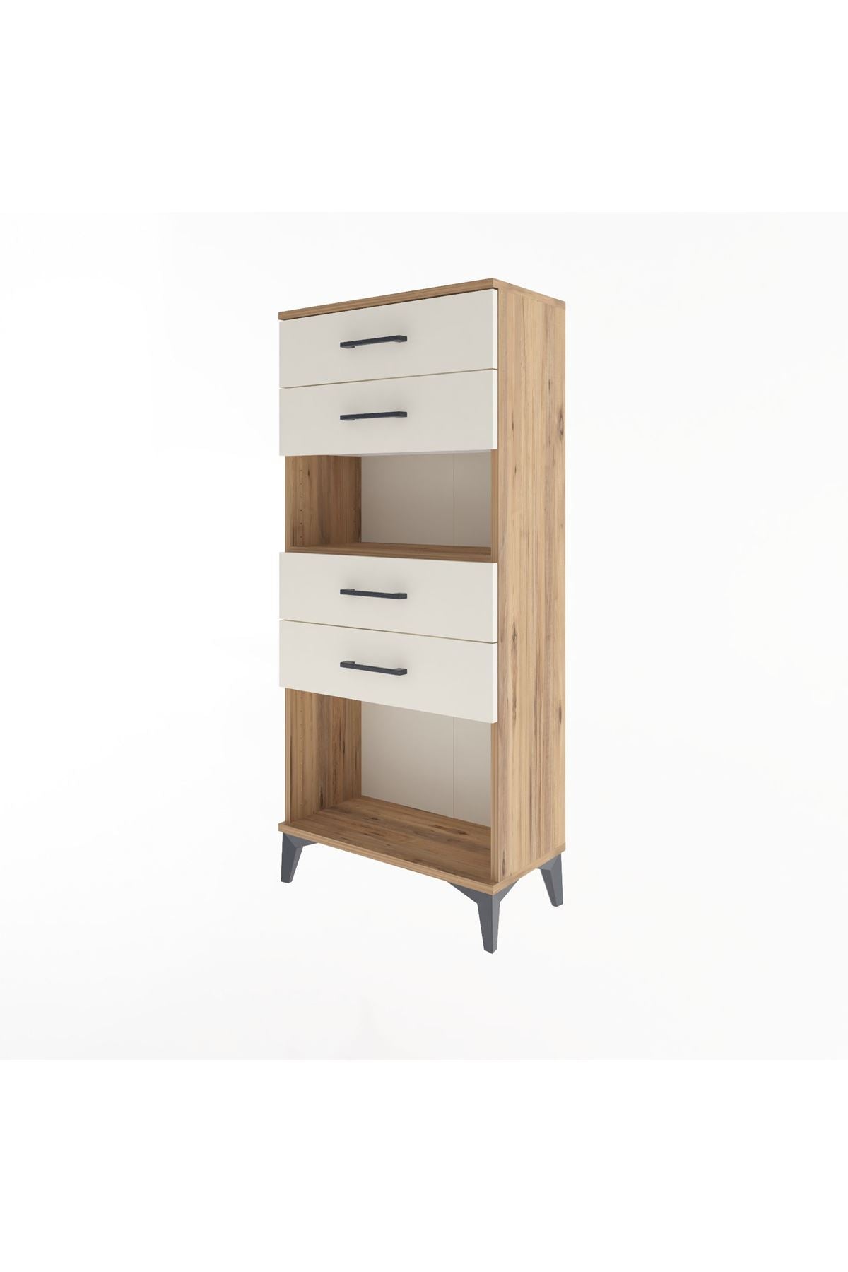 Arges Dolap Tek Raflı 4 Çekmeceli 60x30x134 - S17M057V7A