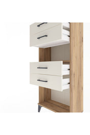 Arges Dolap Tek Raflı 4 Çekmeceli 60x30x134 - S17M057V7A