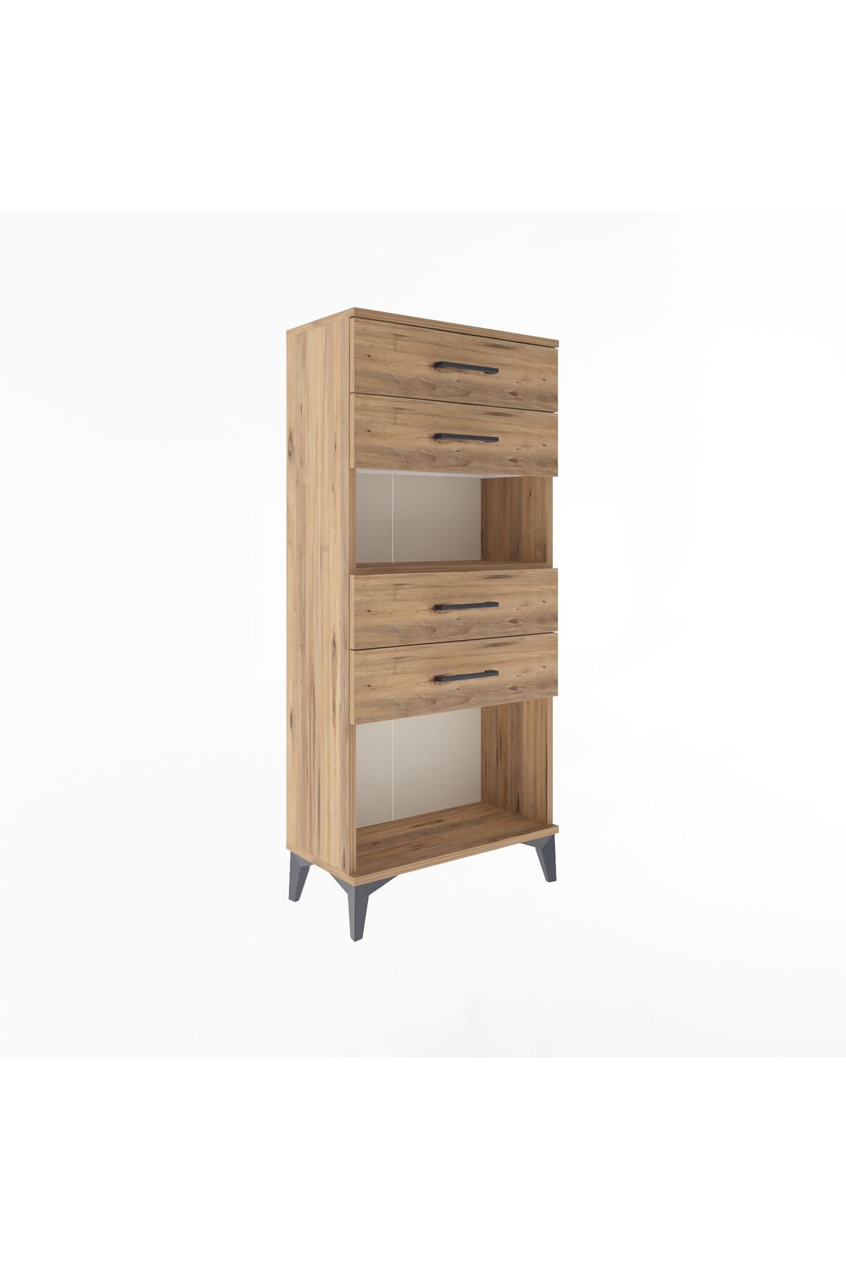 Arges Dolap Tek Raflı 4 Çekmeceli 60x30x134 - S17M057V9A