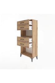 Arges Dolap Tek Raflı 4 Çekmeceli 60x30x134 - S17M057V9A
