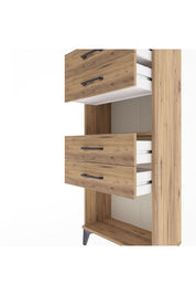 Arges Dolap Tek Raflı 4 Çekmeceli 60x30x134 - S17M057V9A