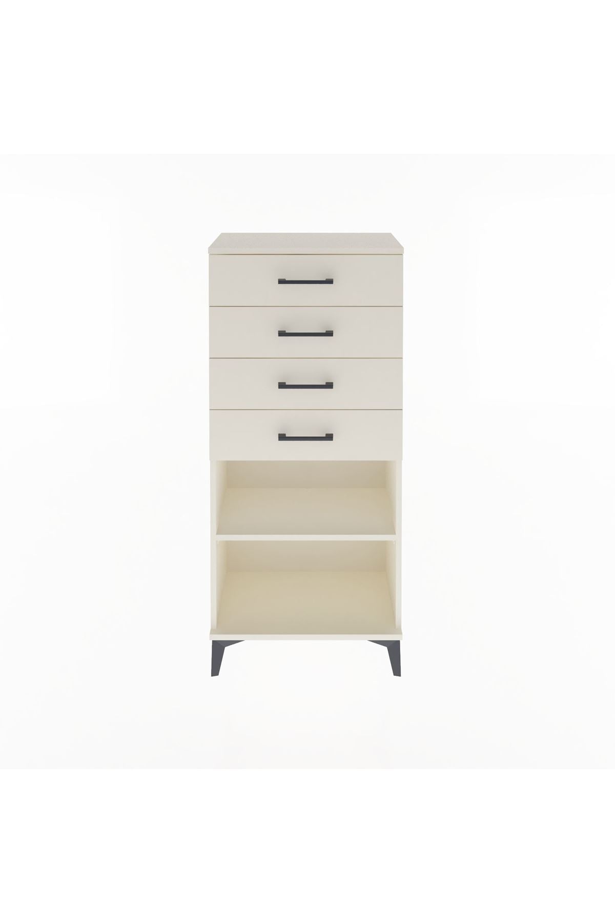 Arges Dolap Tek Raflı 4 Çekmeceli 60x30x134 - S17M058V1A