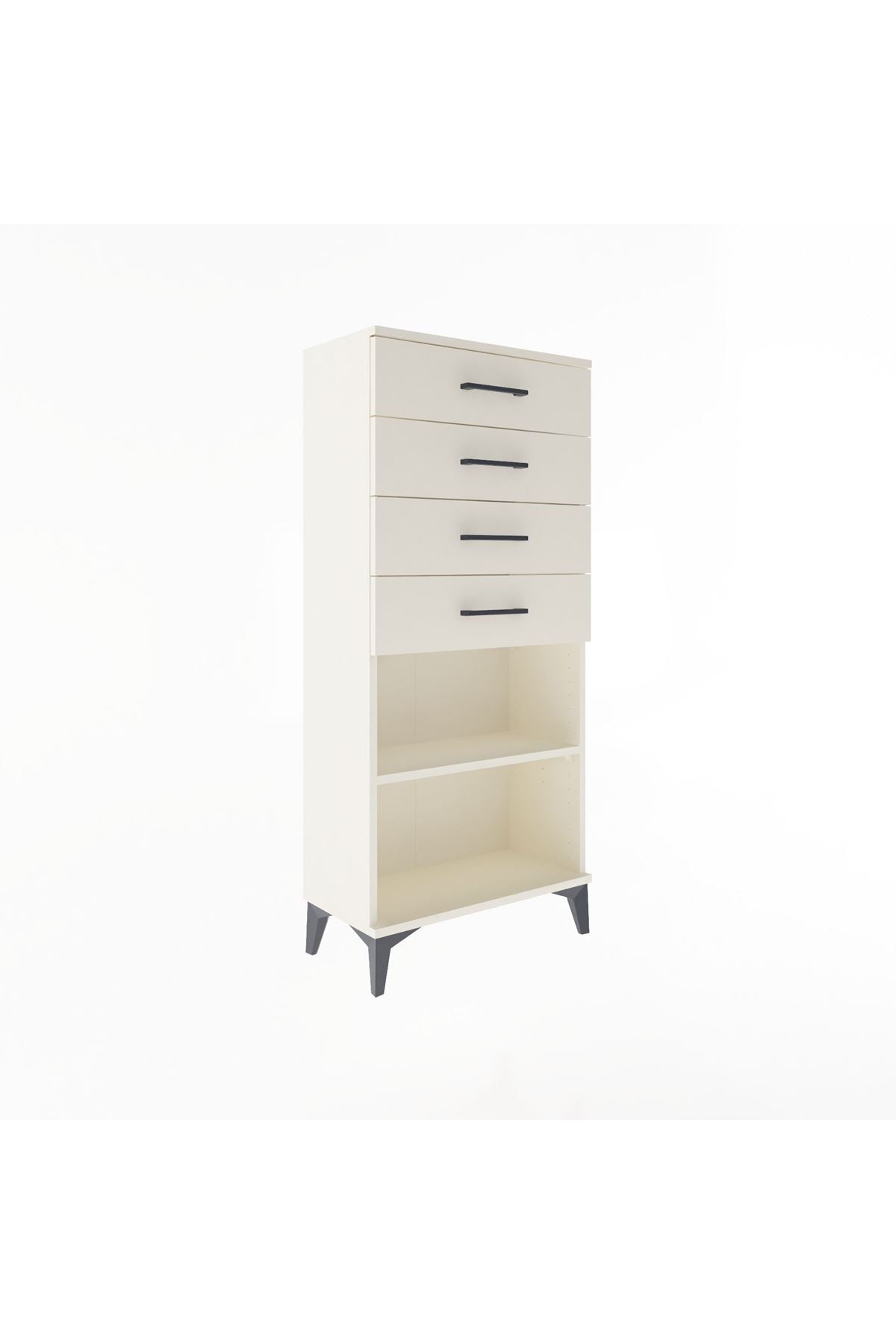 Arges Dolap Tek Raflı 4 Çekmeceli 60x30x134 - S17M058V1A