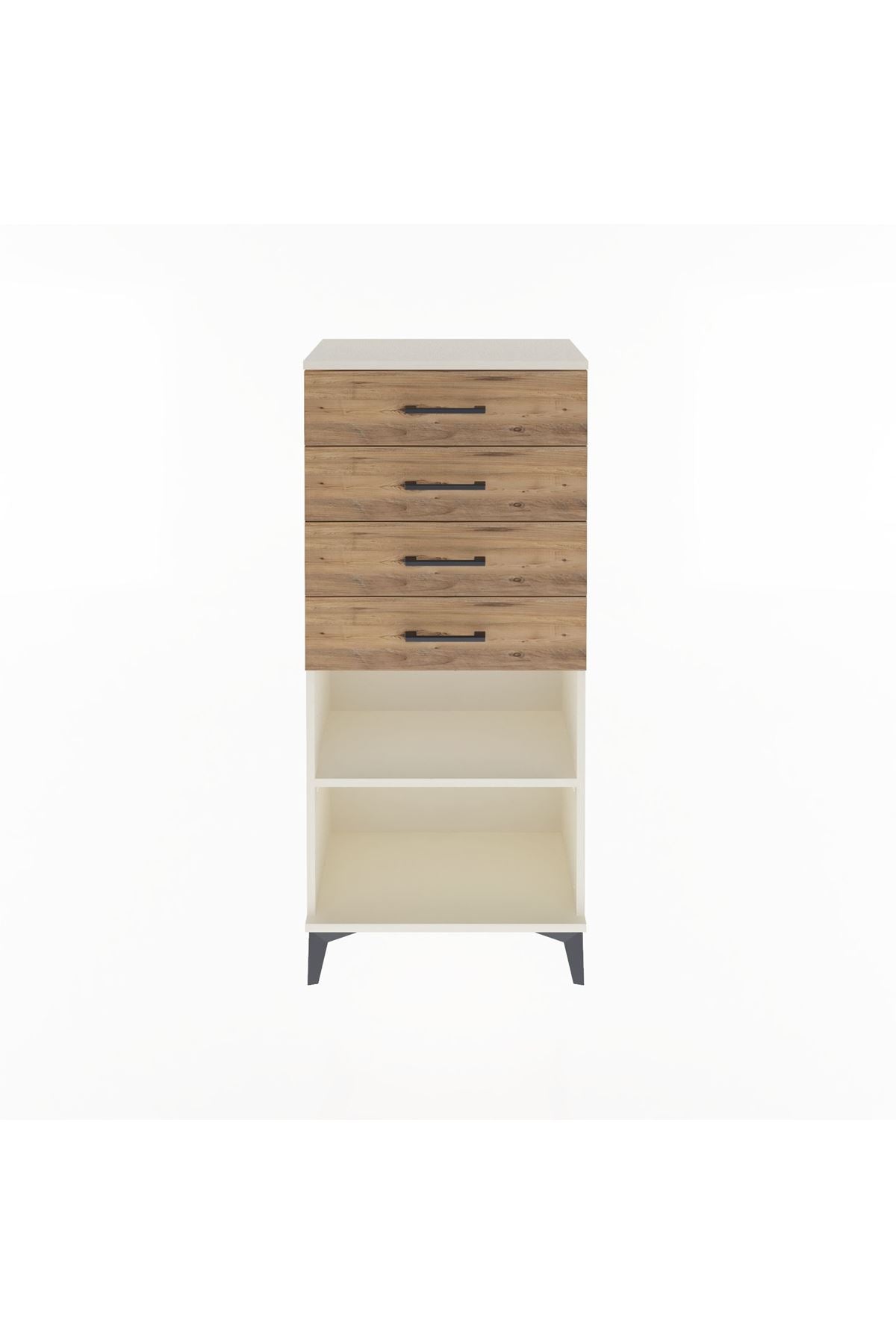 Arges Dolap Tek Raflı 4 Çekmeceli 60x30x134 - S17M058V3A