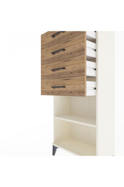 Arges Dolap Tek Raflı 4 Çekmeceli 60x30x134 - S17M058V3A