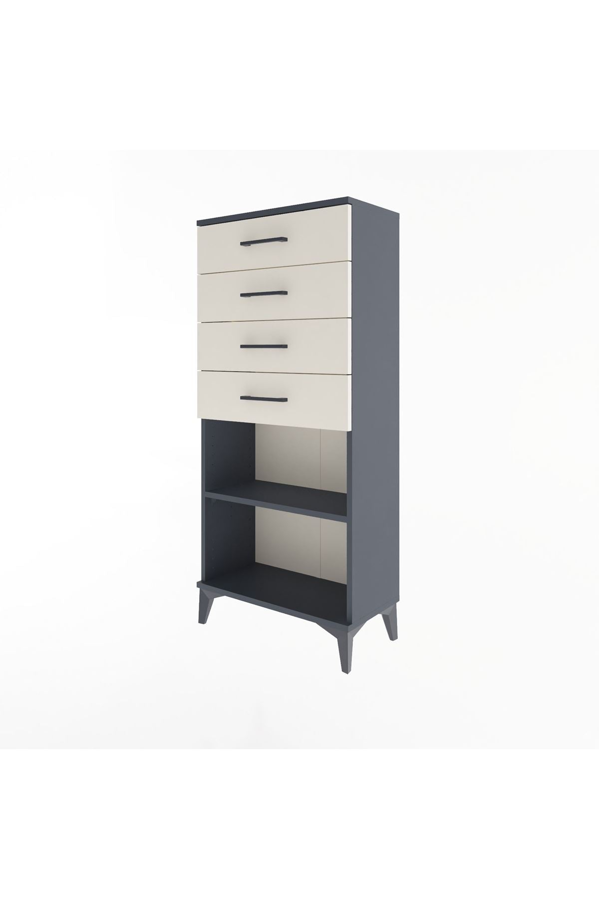 Arges Dolap Tek Raflı 4 Çekmeceli 60x30x134 - S17M058V4A