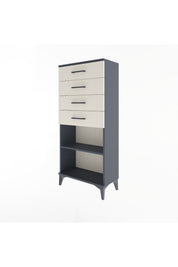 Arges Dolap Tek Raflı 4 Çekmeceli 60x30x134 - S17M058V4A