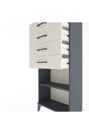 Arges Dolap Tek Raflı 4 Çekmeceli 60x30x134 - S17M058V4A