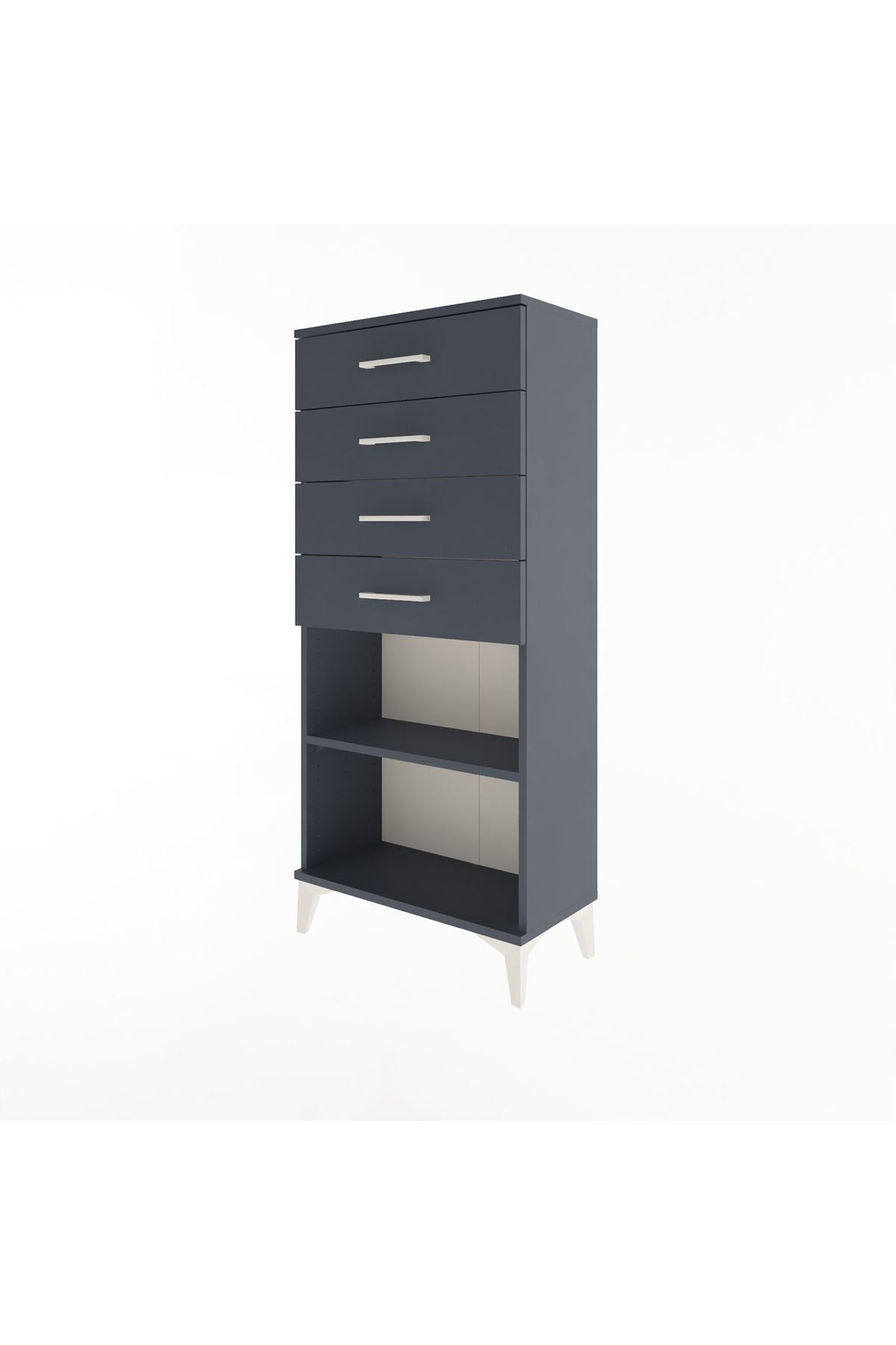 Arges Dolap Tek Raflı 4 Çekmeceli 60x30x134 - S17M058V5A