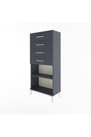 Arges Dolap Tek Raflı 4 Çekmeceli 60x30x134 - S17M058V5A