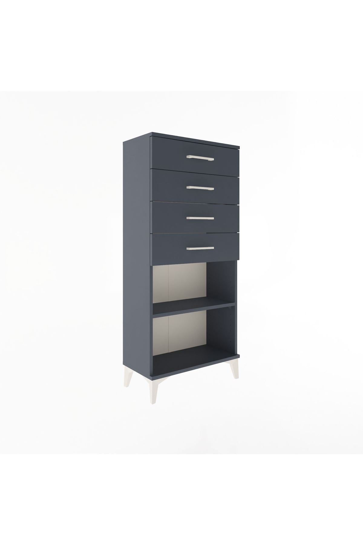 Arges Dolap Tek Raflı 4 Çekmeceli 60x30x134 - S17M058V5A