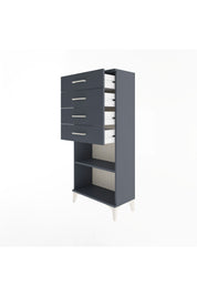 Arges Dolap Tek Raflı 4 Çekmeceli 60x30x134 - S17M058V5A