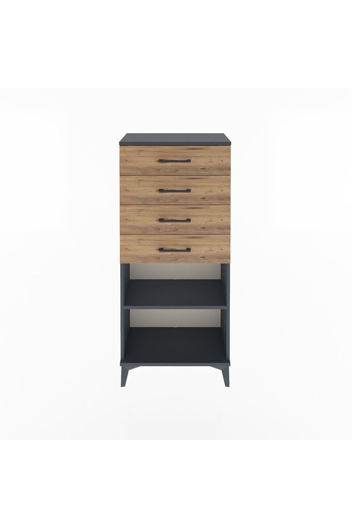 Arges Dolap Tek Raflı 4 Çekmeceli 60x30x134 - S17M058V6A