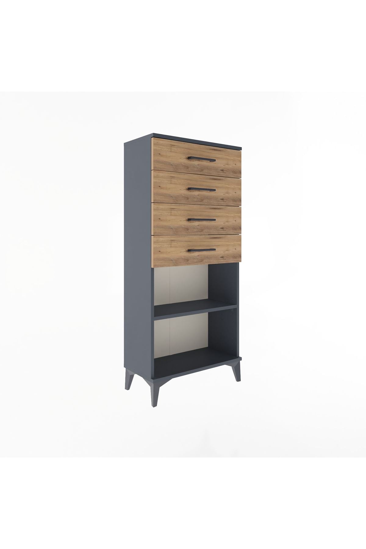 Arges Dolap Tek Raflı 4 Çekmeceli 60x30x134 - S17M058V6A
