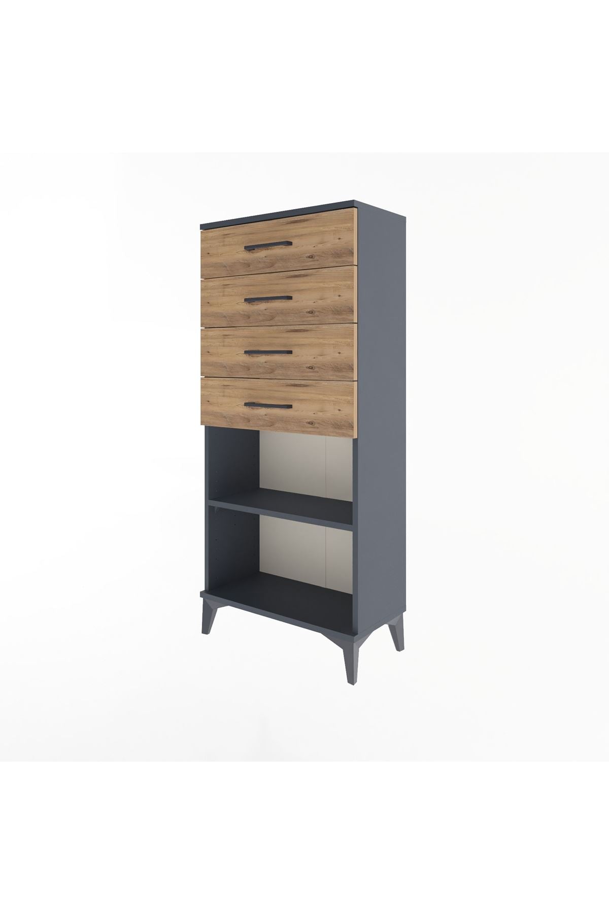 Arges Dolap Tek Raflı 4 Çekmeceli 60x30x134 - S17M058V6A