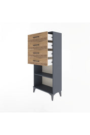 Arges Dolap Tek Raflı 4 Çekmeceli 60x30x134 - S17M058V6A
